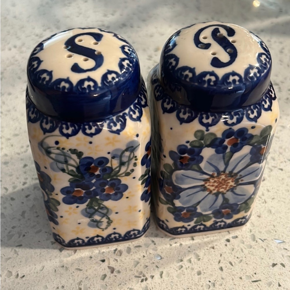 Polish Pottery Salt and Pepper Shakers